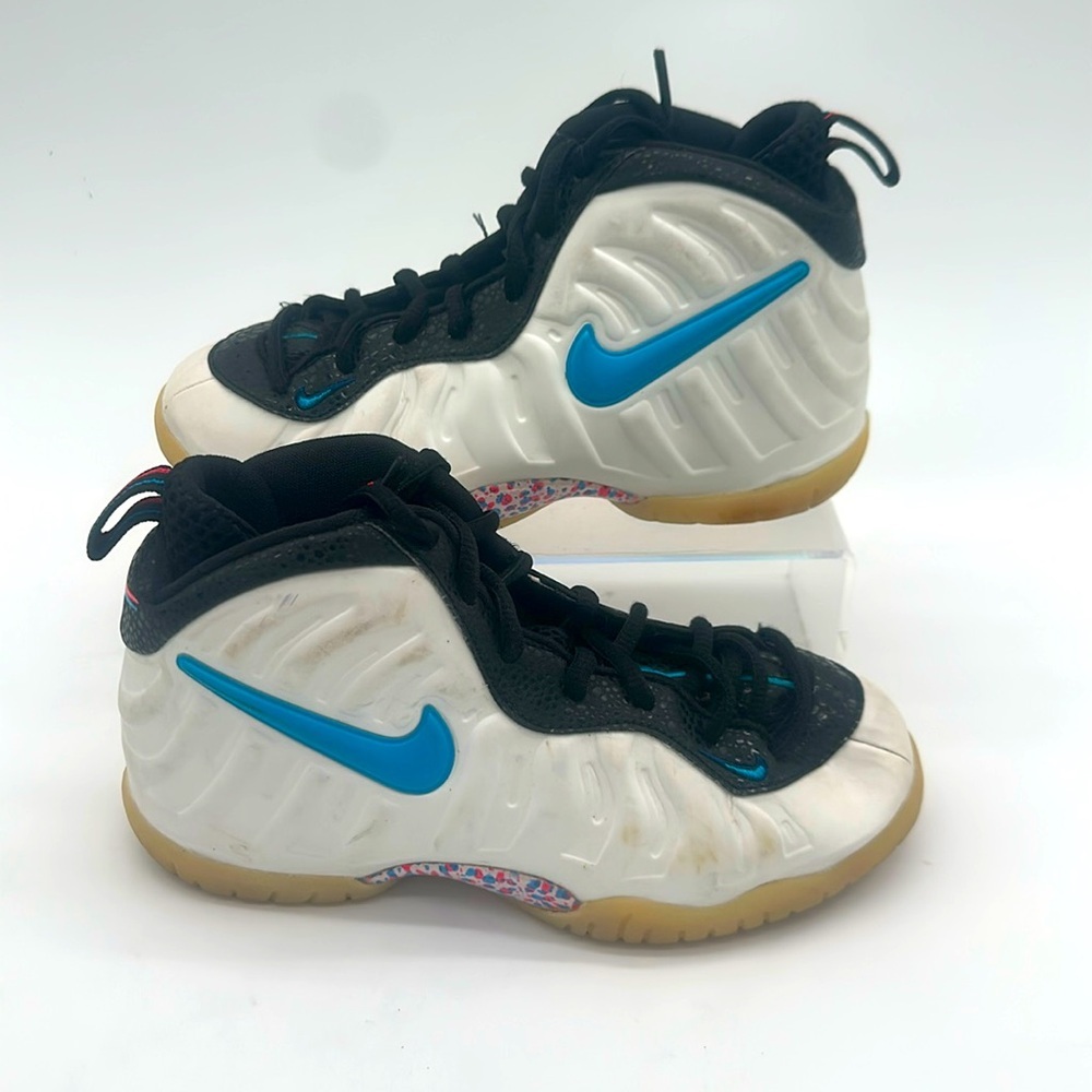Nike Foamposite Little Posite Pro GS '3D' White Size 1Y Shoes 843755-102